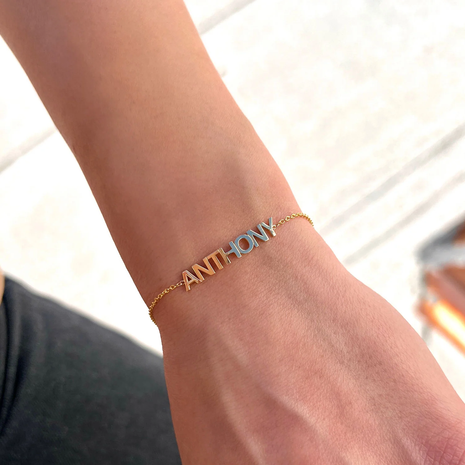 Block Letter Name Bracelet - Image 5