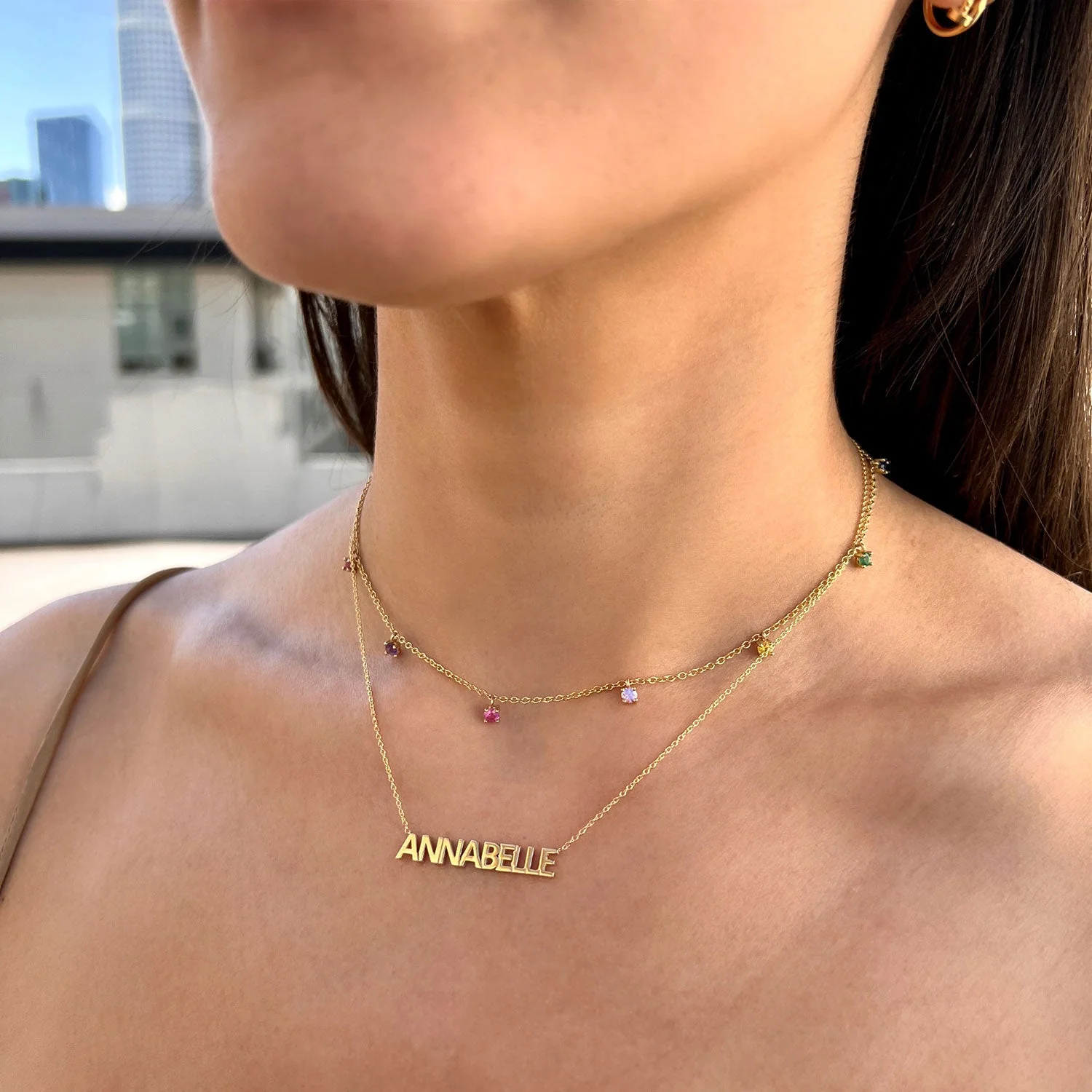 Block Letter Name Necklace - Image 4