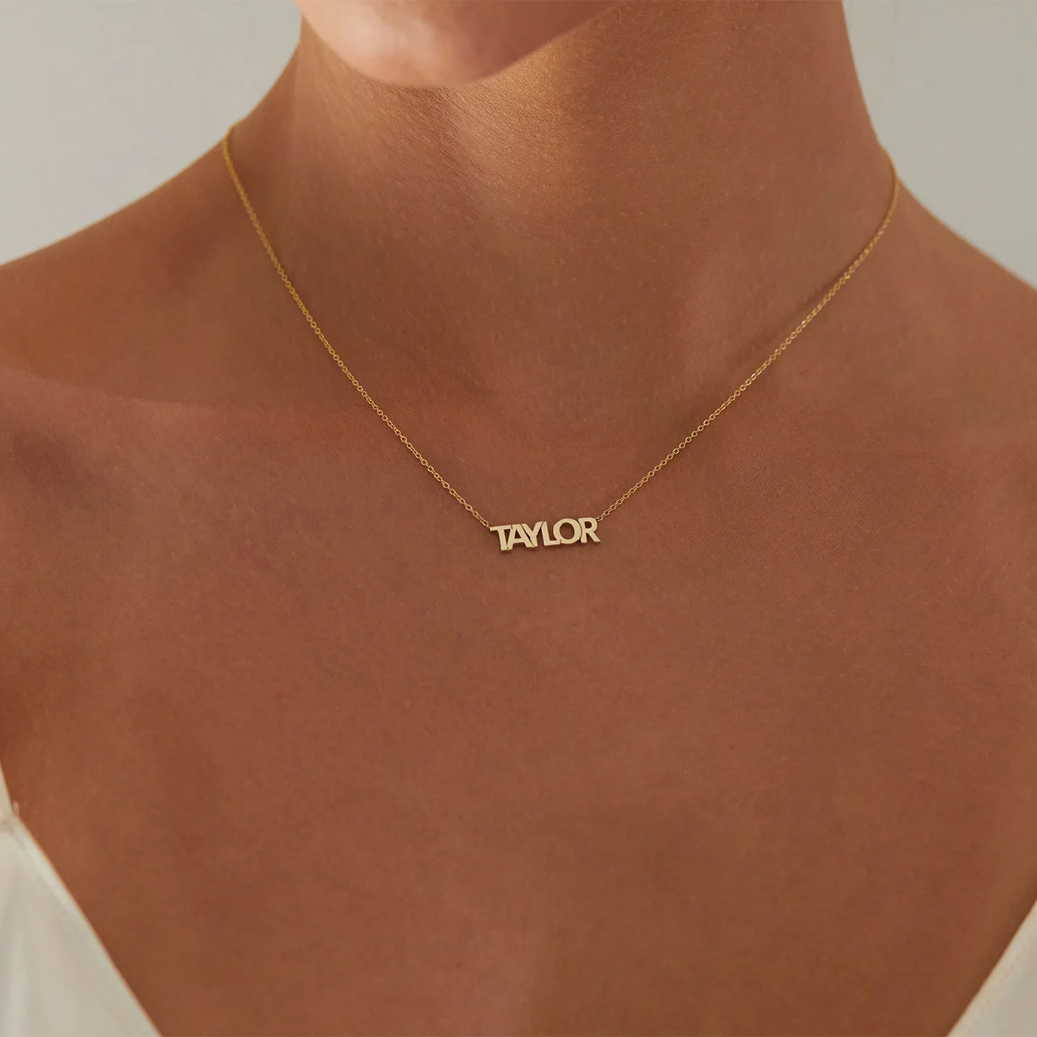 Block Letter Name Necklace - Image 5