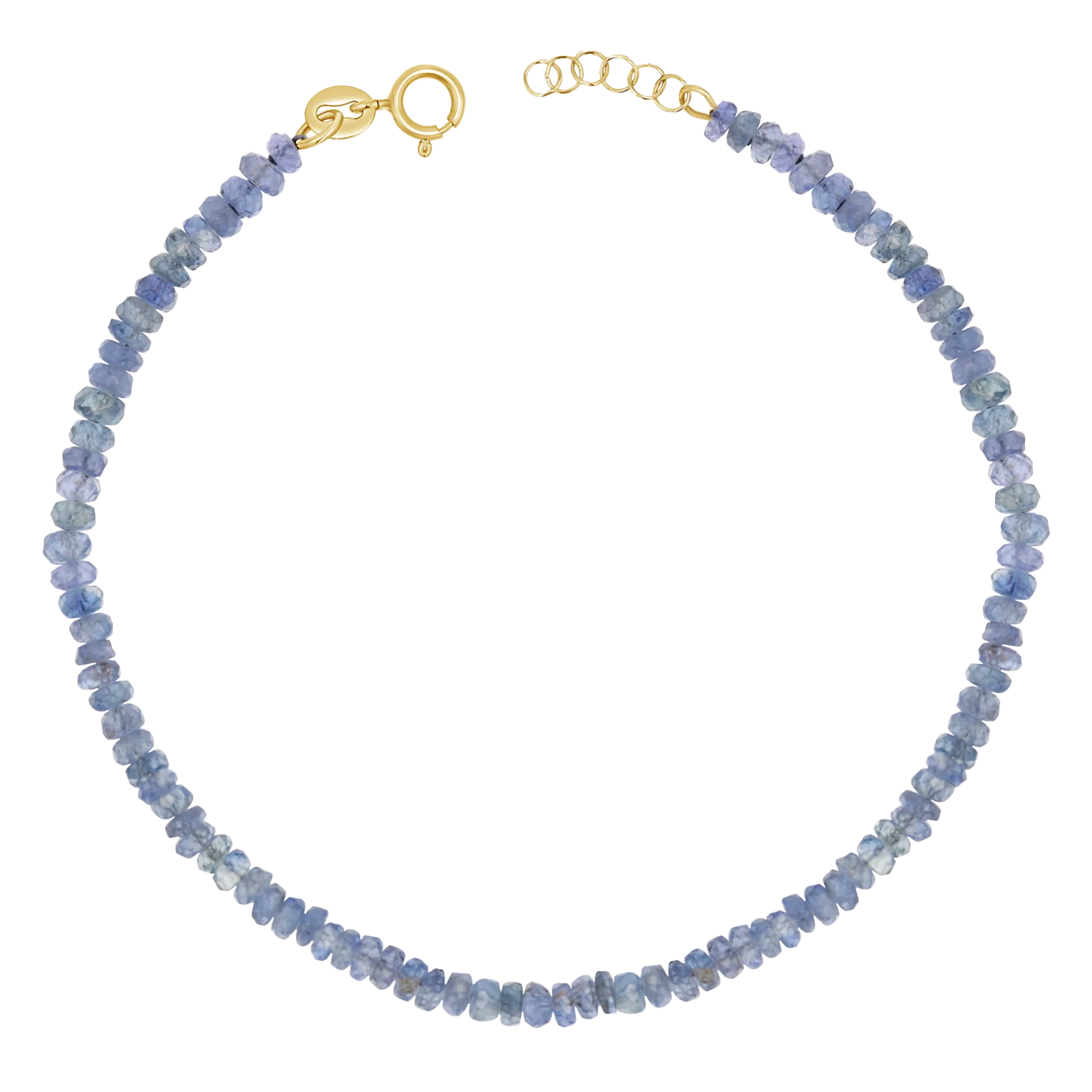 Blue Sapphire Faceted Bead Bracelet