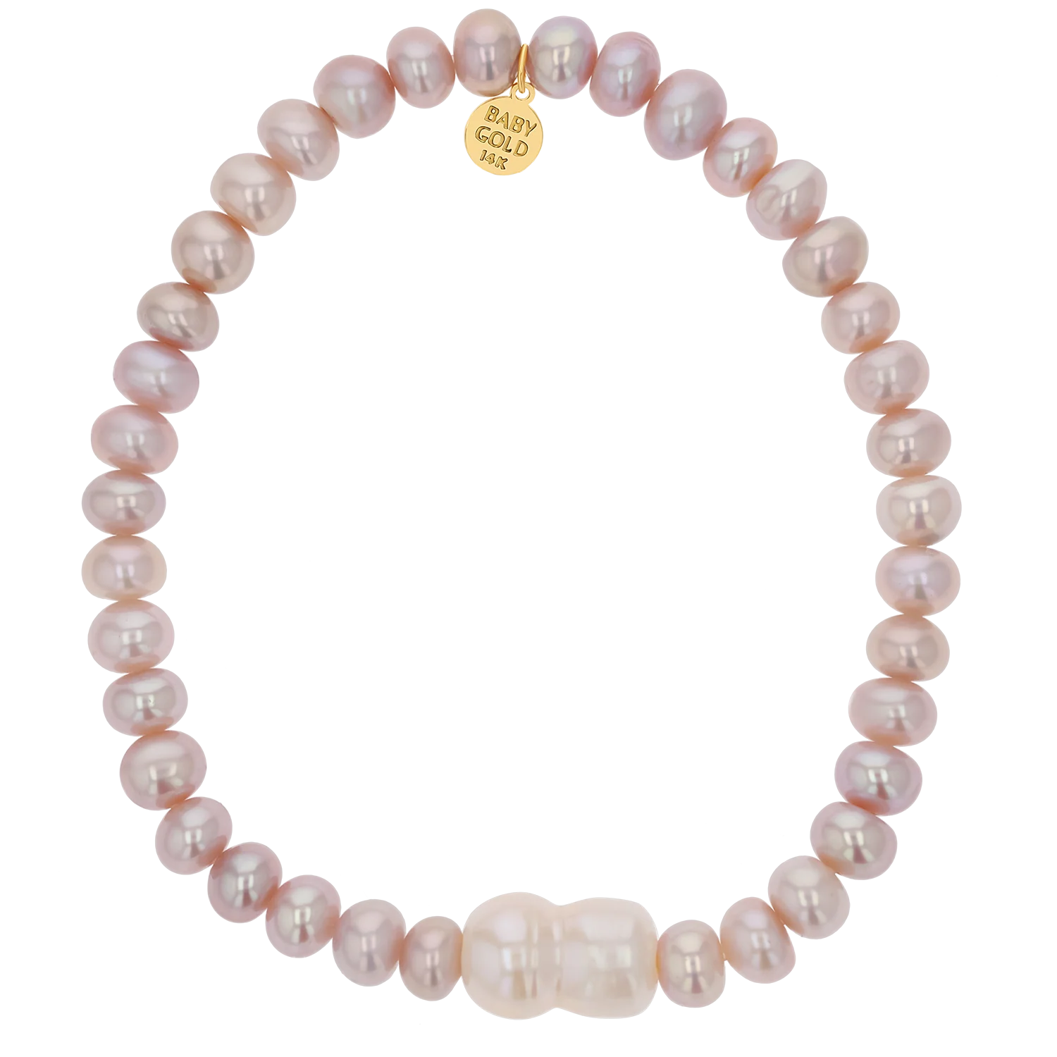 Blush Pearl Stretch Bead Bracelet