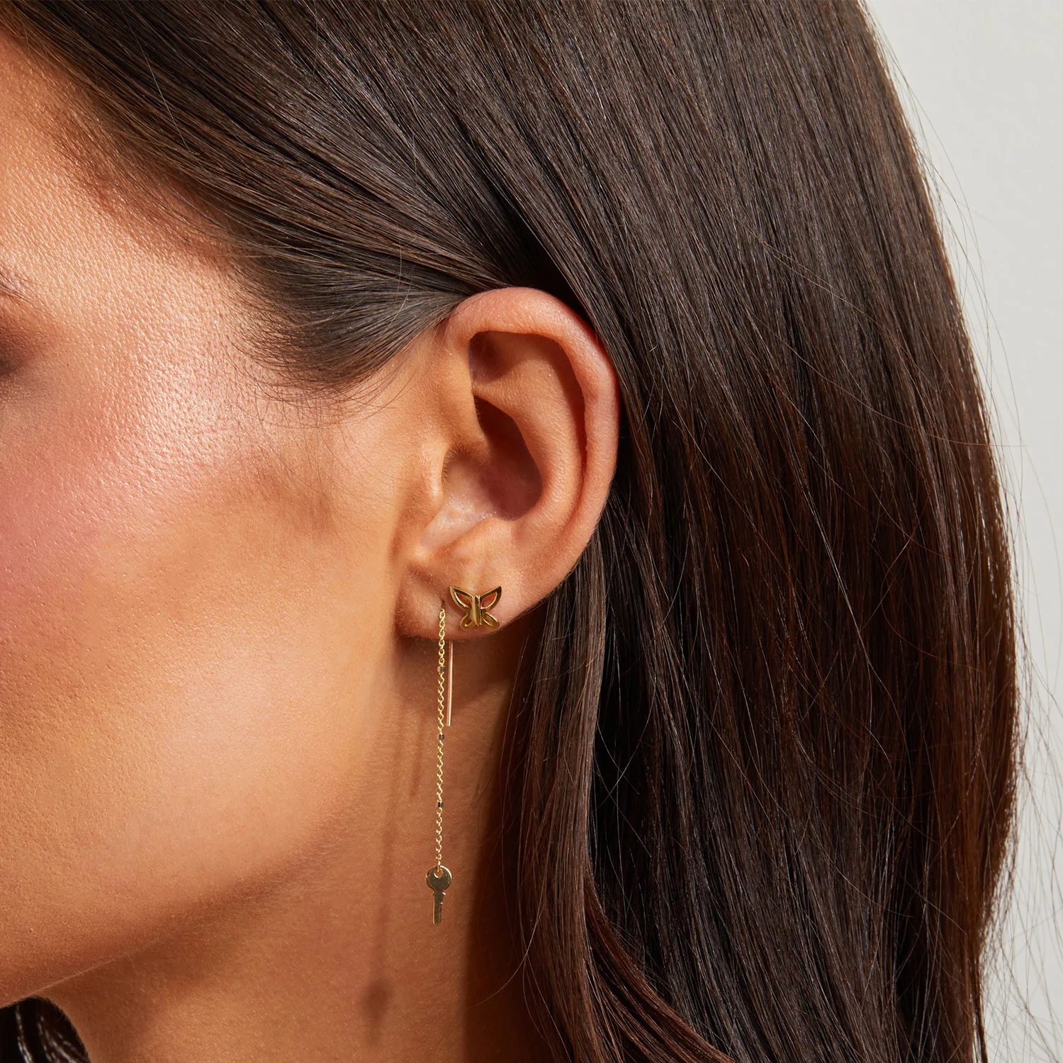 Butterfly Silhouette Stud Earrings - Image 7