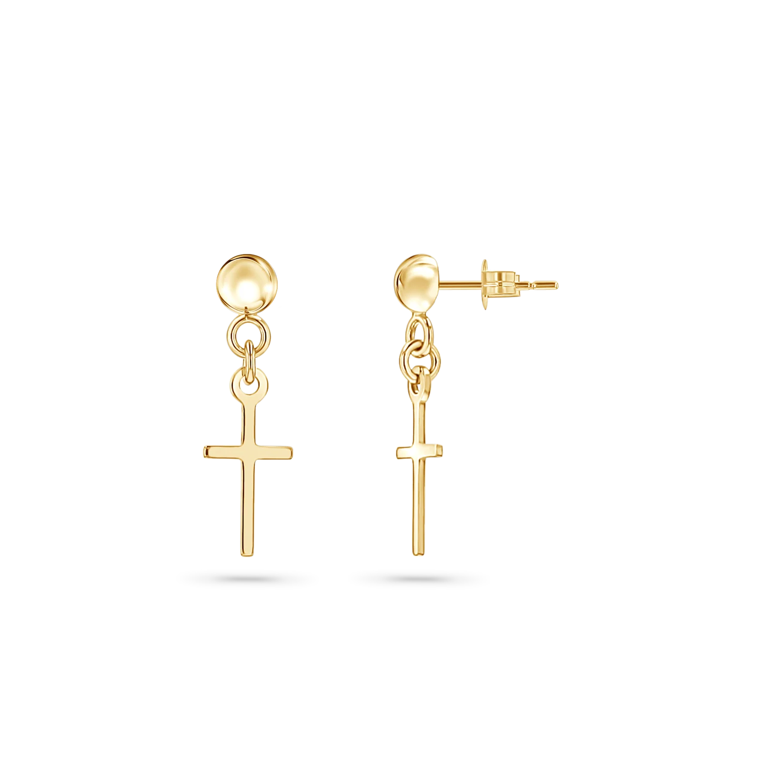 Classic Cross Drop Earrings
