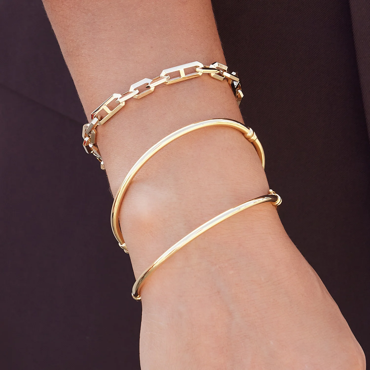 Classic Oval Tube Bangle (3mm) - Image 3