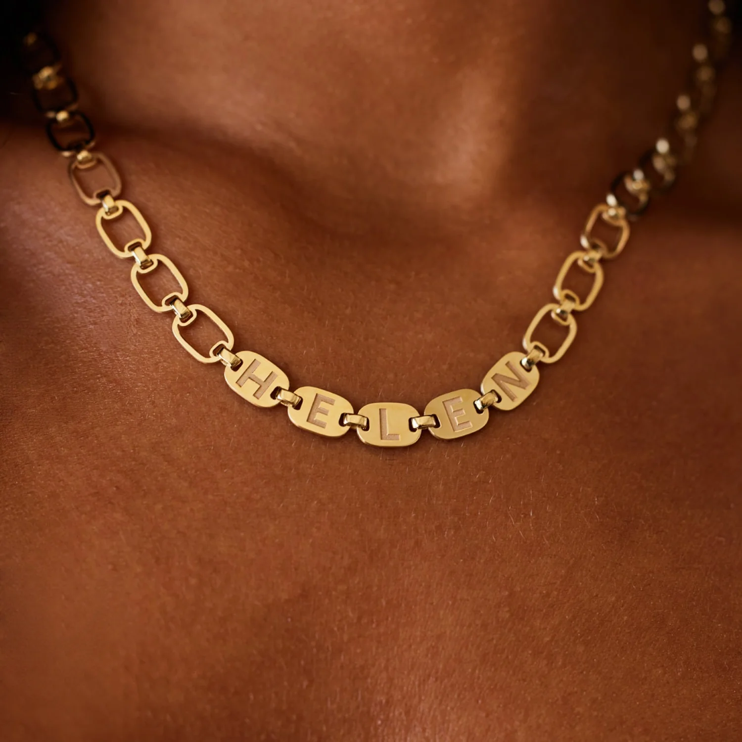 Custom Chain Link Name Necklace - Image 4