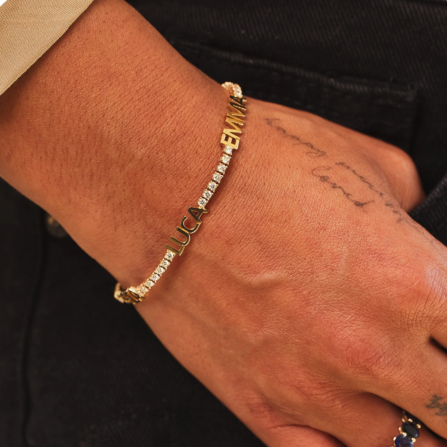 Custom Diamond Name Tennis Bracelet - Image 9