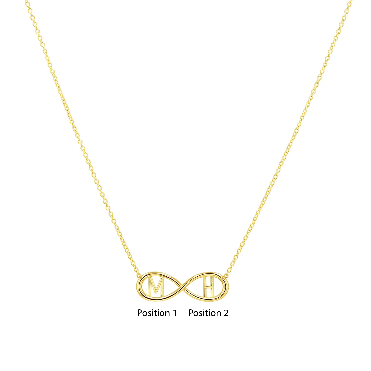 Infinity Letter Necklace - Image 7