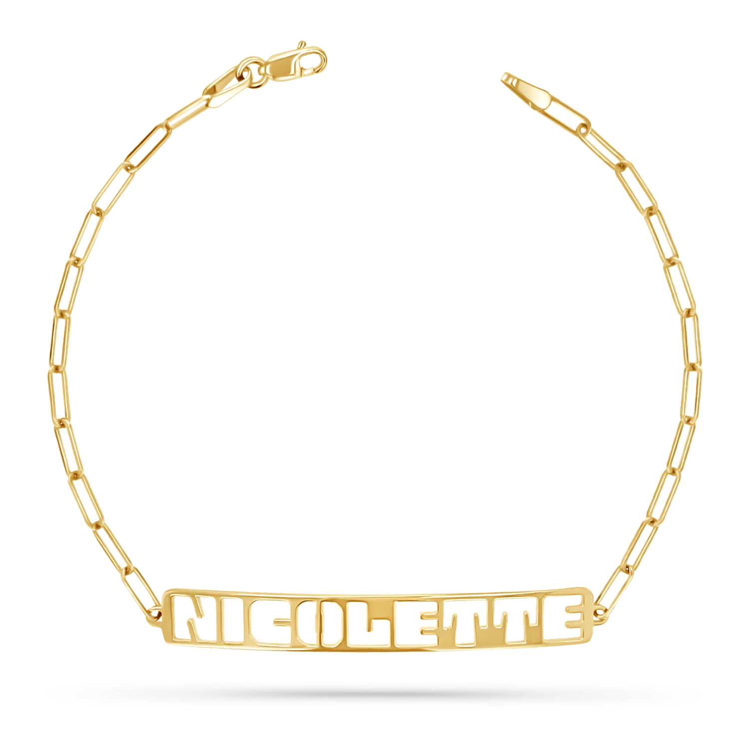 Customizable Cut-Out Name Bracelet