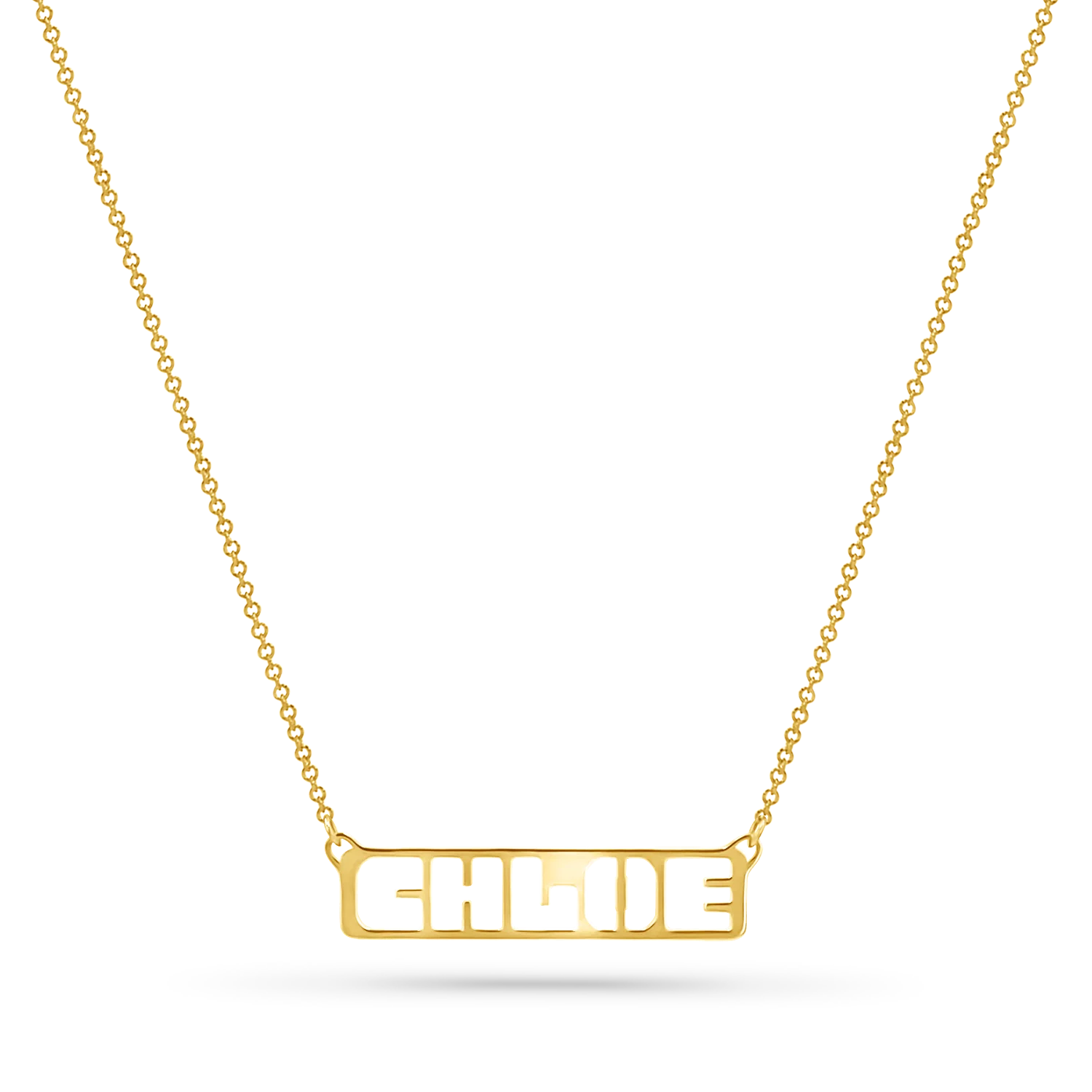 Customizable Cut-Out Name Necklace - Image 7