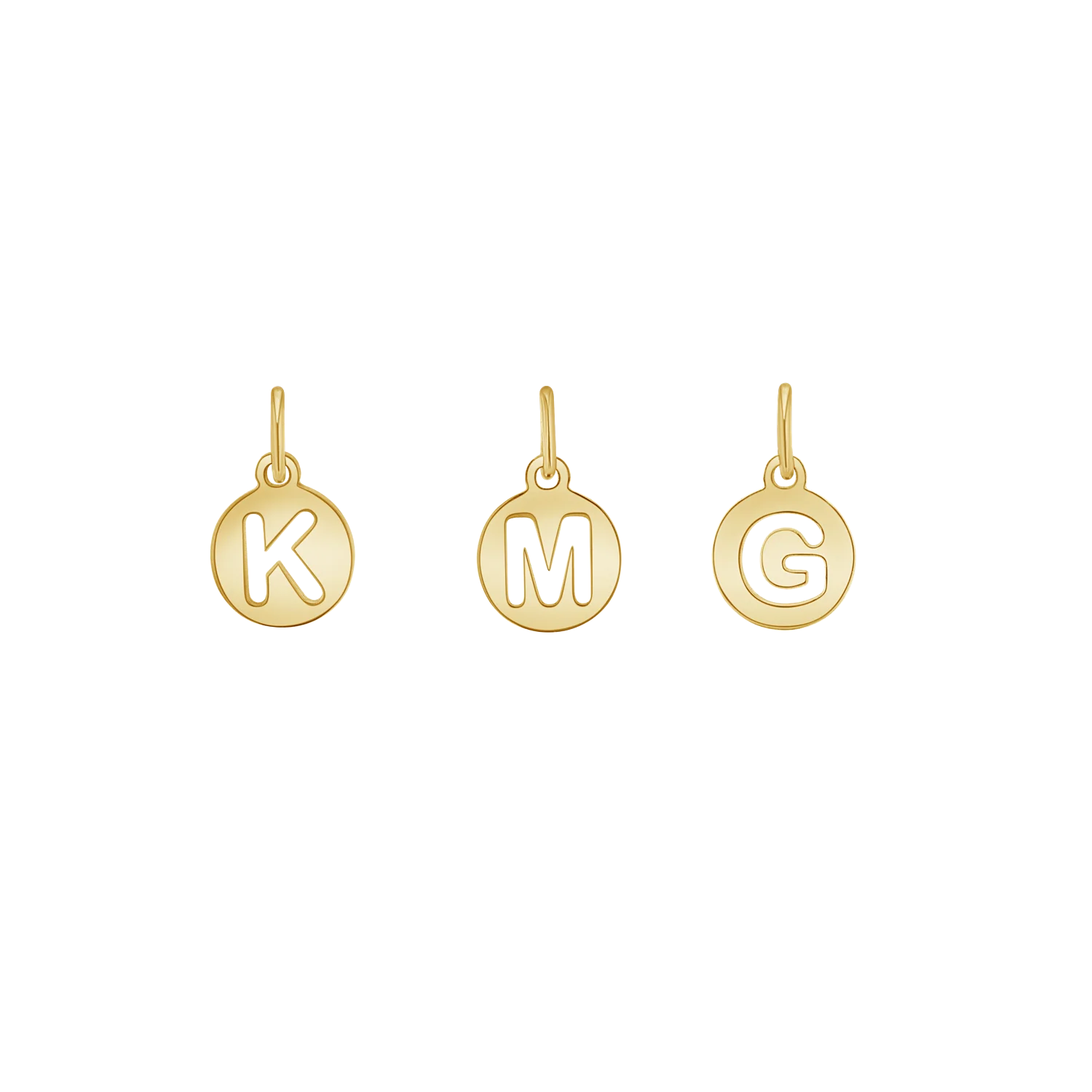 Cut-Out Round Letter Initial Charm - Image 4
