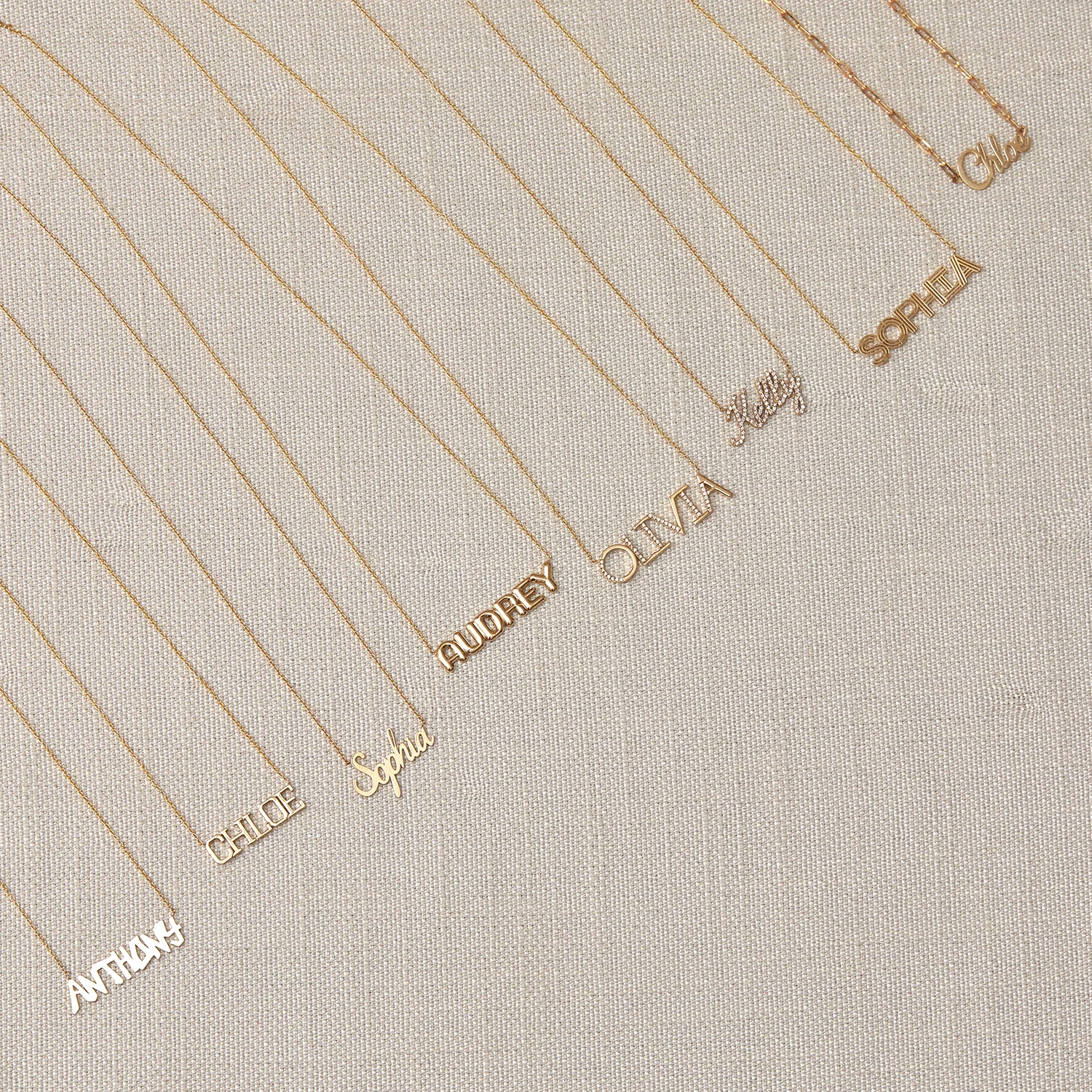 Deco Cut-Out Name Necklace - Image 5