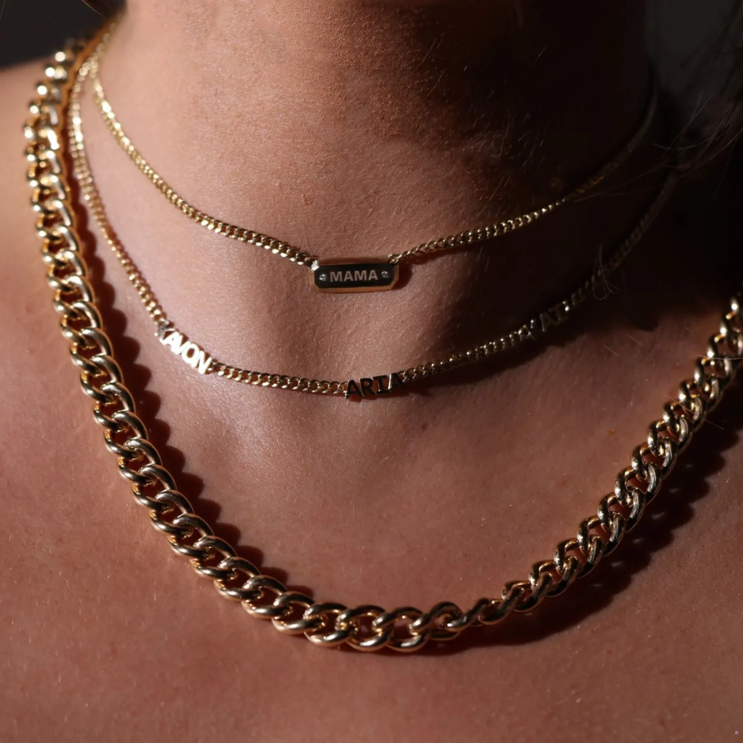 Diamond Beveled ID Cuban Chain Necklace - Image 3