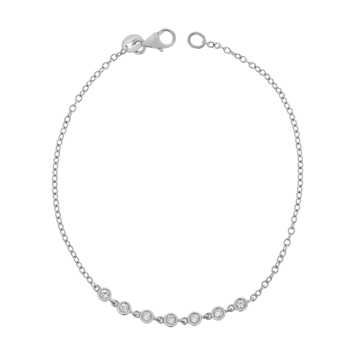 Diamond Bezel Station Bracelet - Image 2