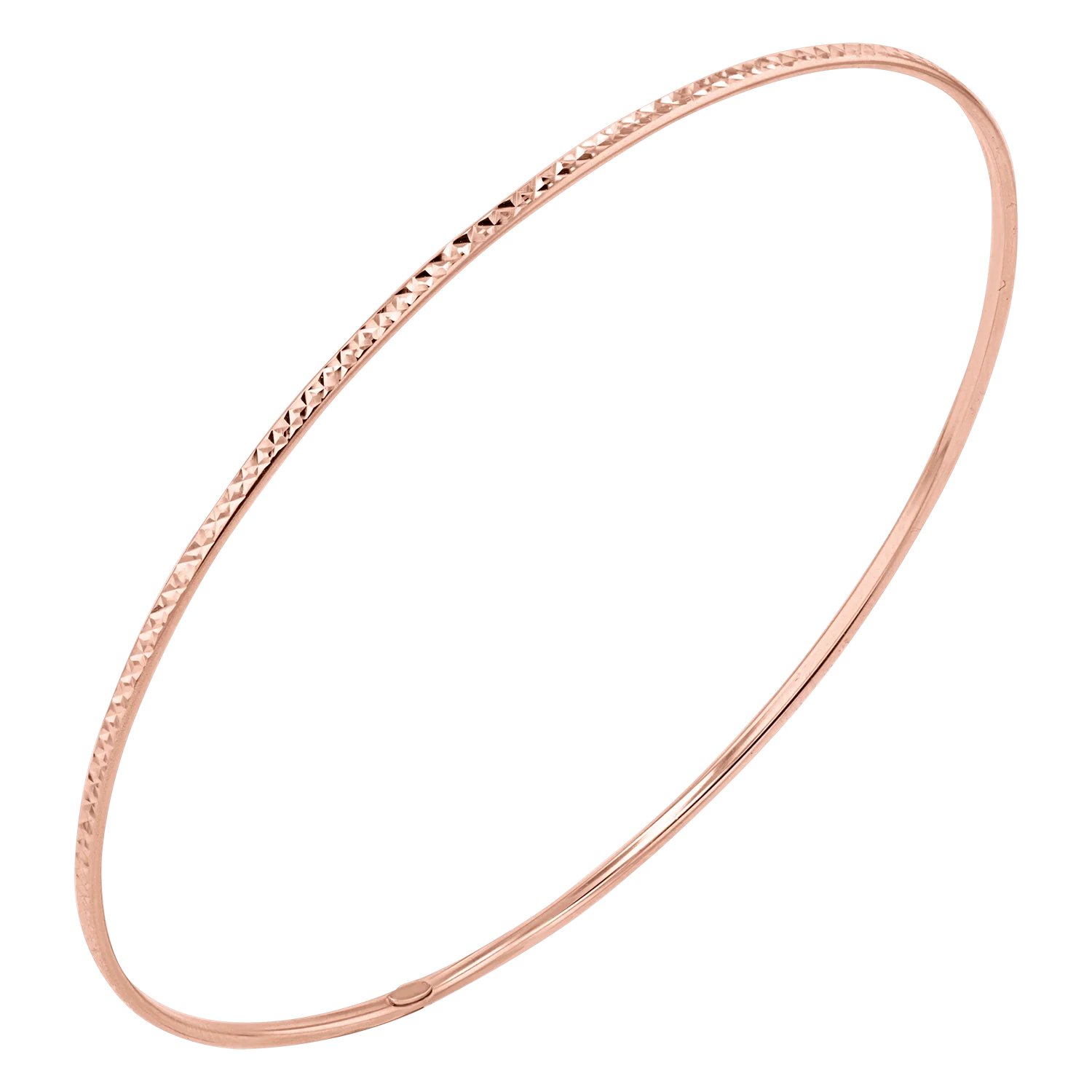 Diamond Cut Wire Bangle - Image 3
