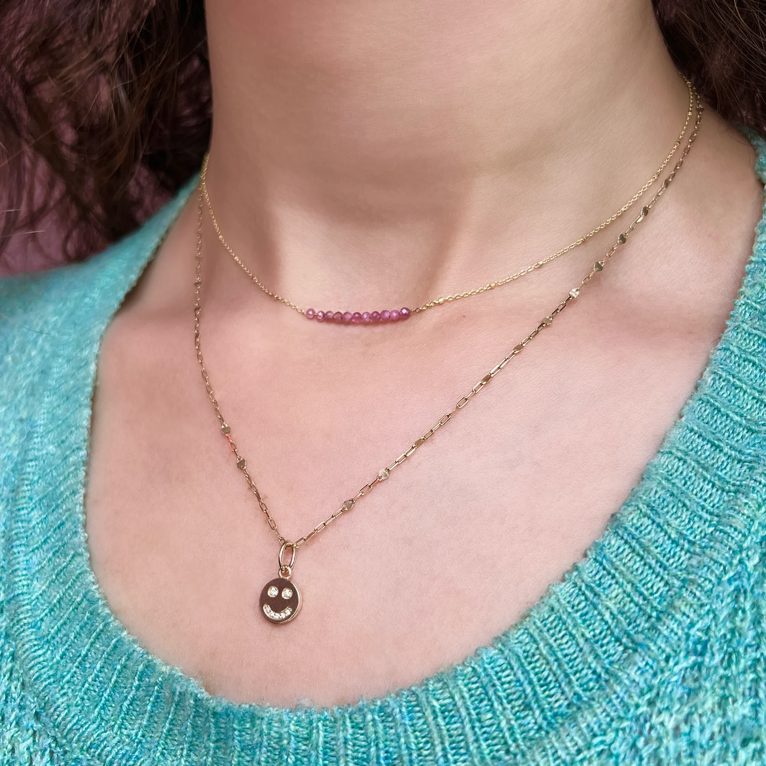 Diamond Happy Face Charm - Image 4