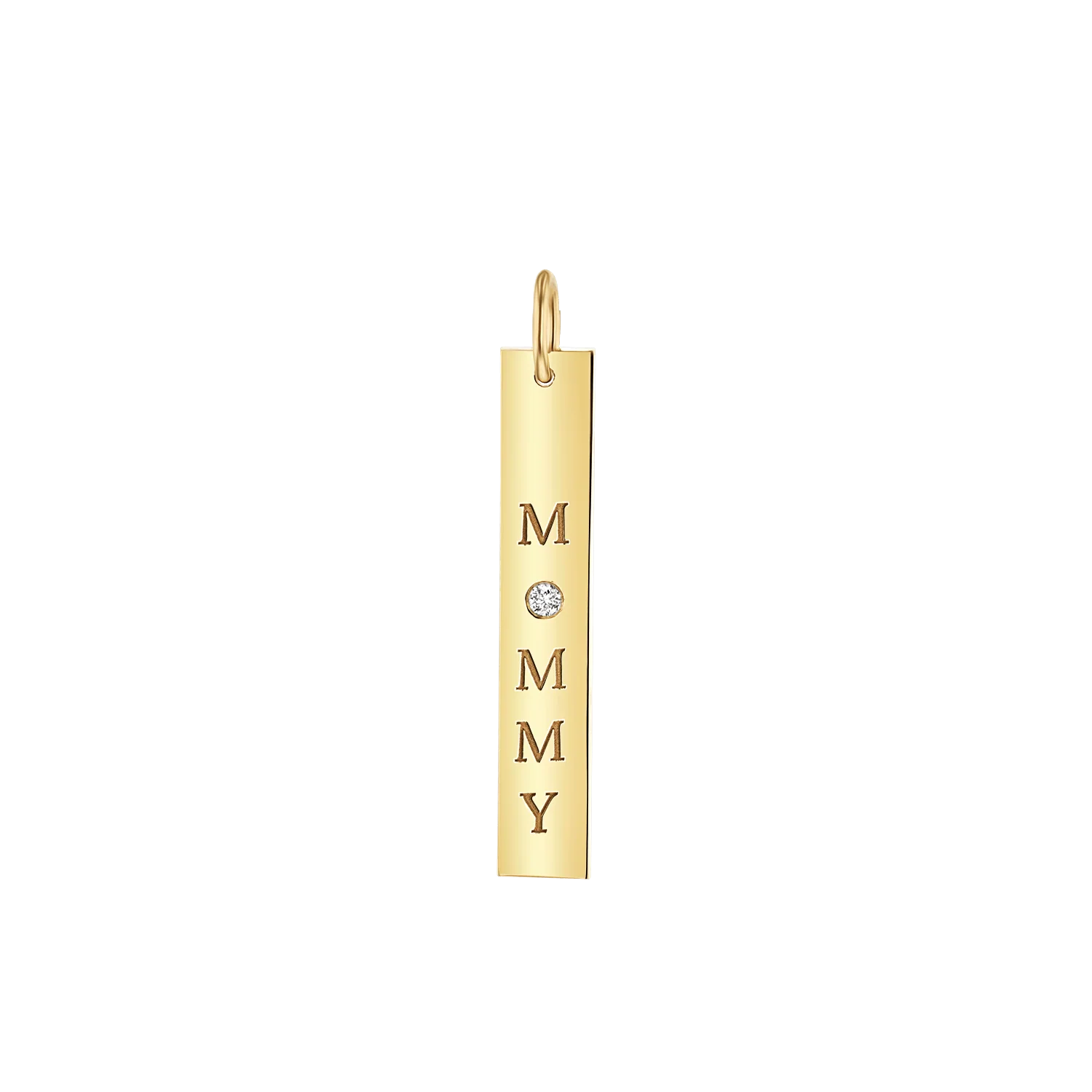 Diamond Mommy Vertical Tag Charm