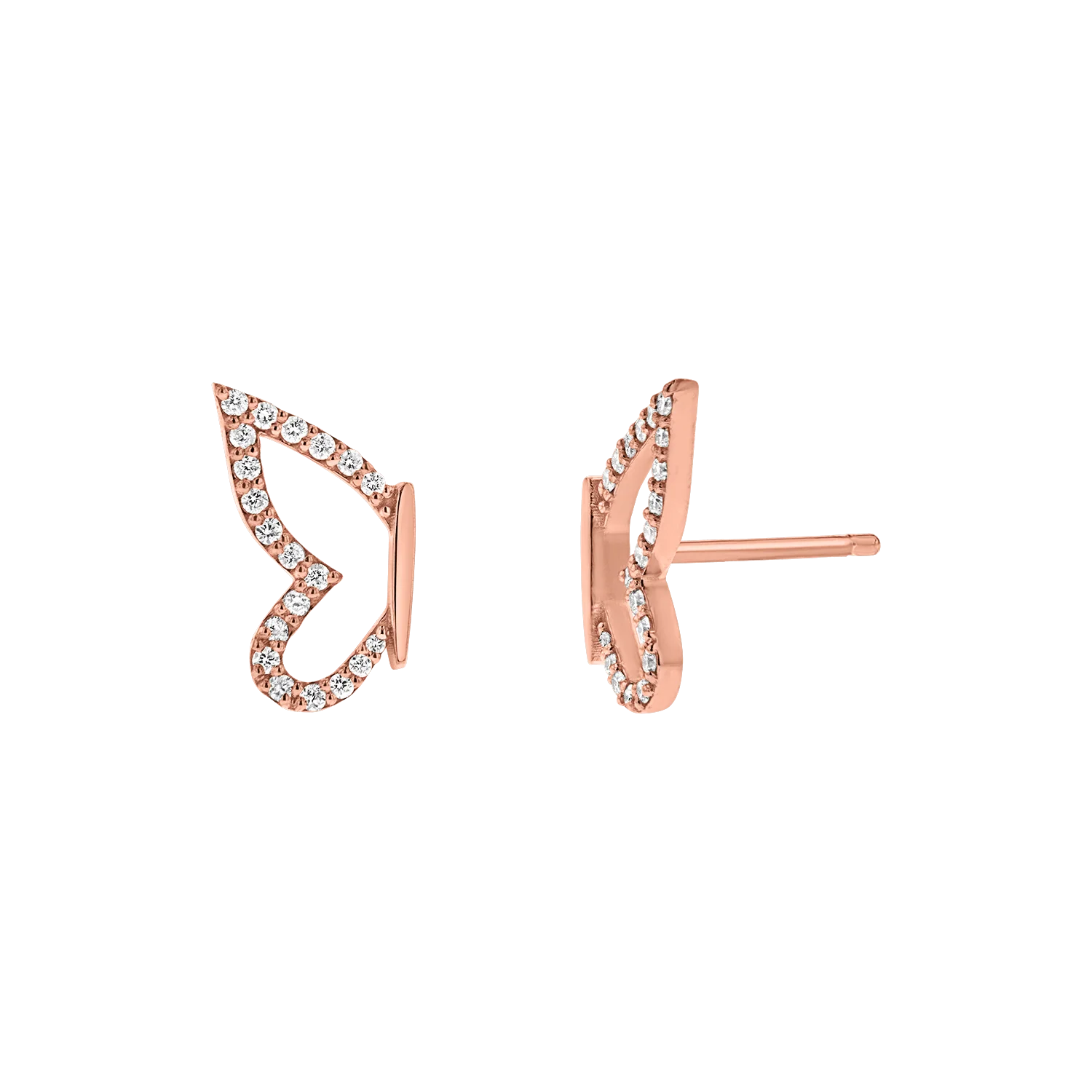 Diamond Pave Butterfly Wing Earring - Image 3