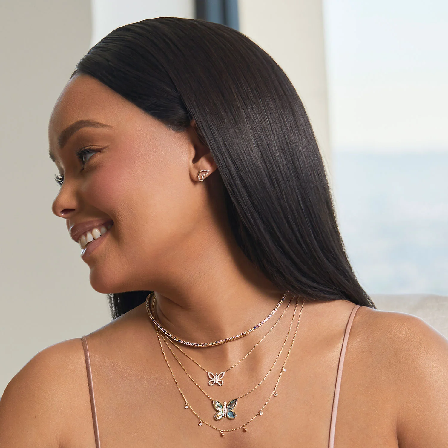 Diamond Pave Butterfly Wing Earring - Image 6