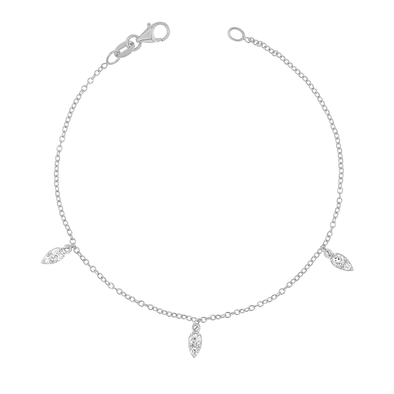 Diamond Pear Drop Bracelet - Image 2