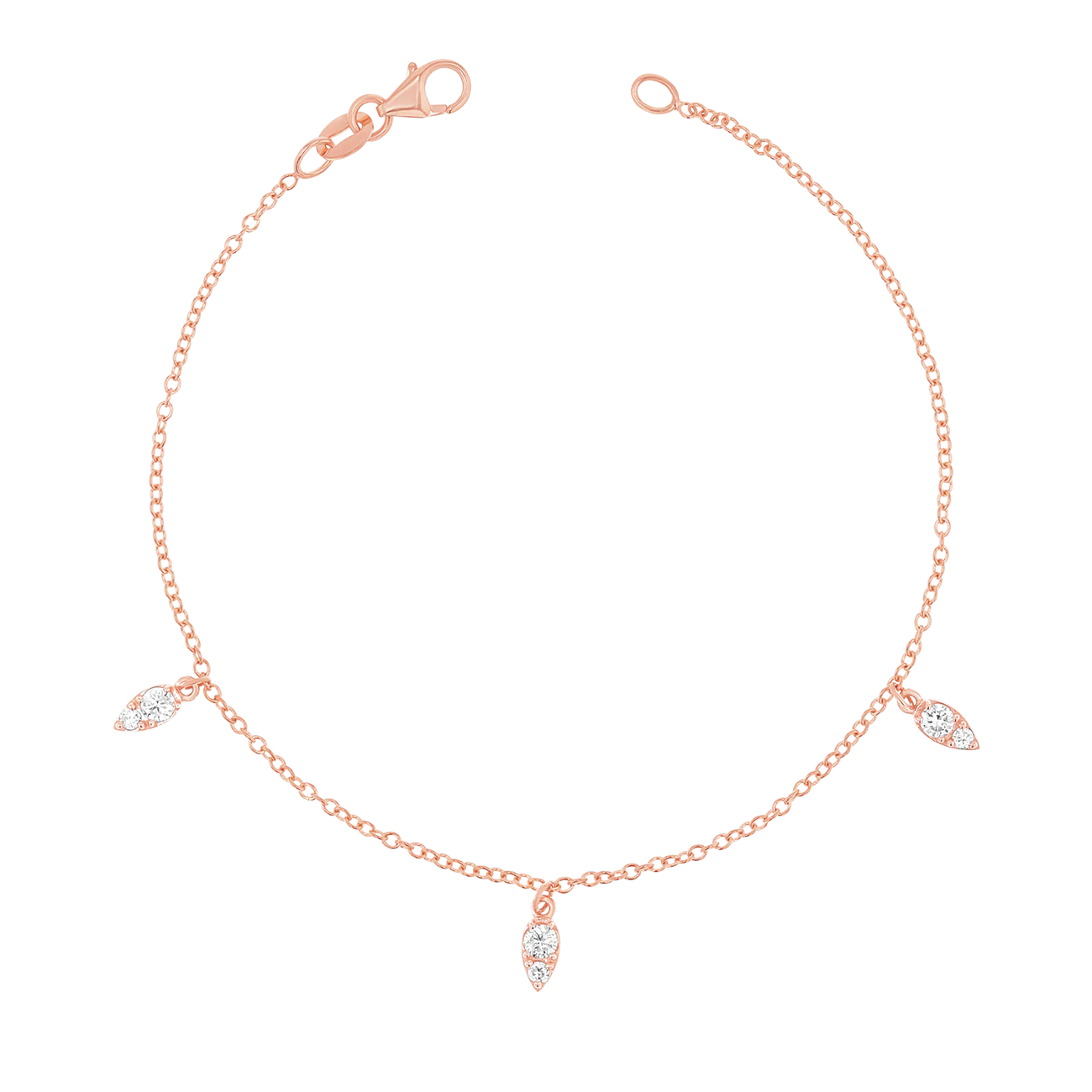 Diamond Pear Drop Bracelet - Image 3