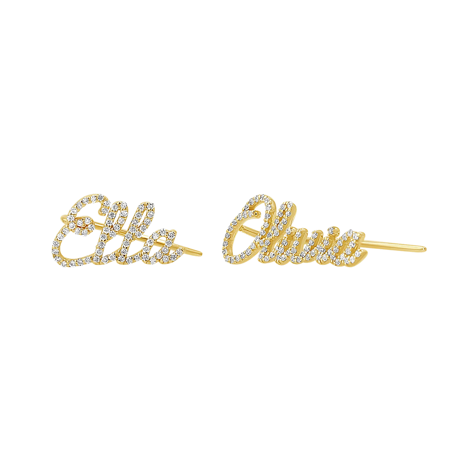 Diamond Personalized Name Ear Crawler