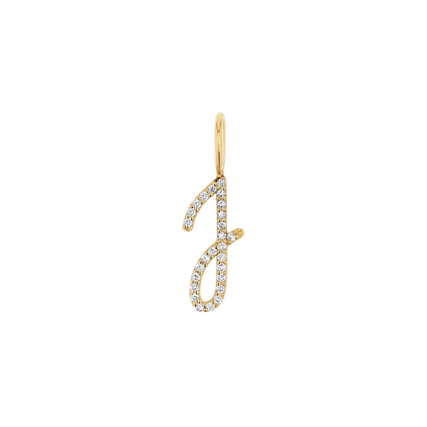 Diamond Script Letter Charm - Image 4