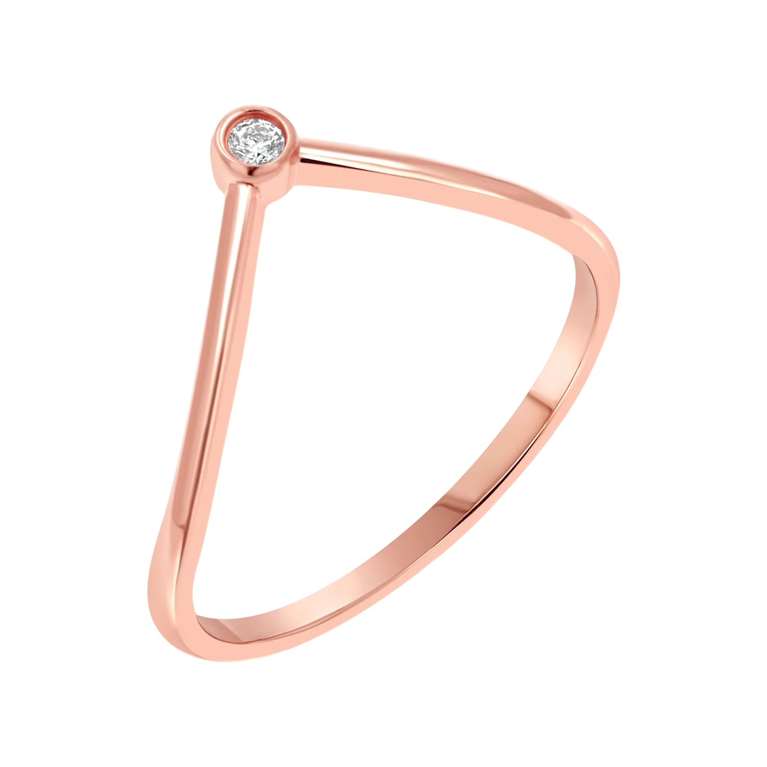 Diamond Wishbone Ring - Image 3