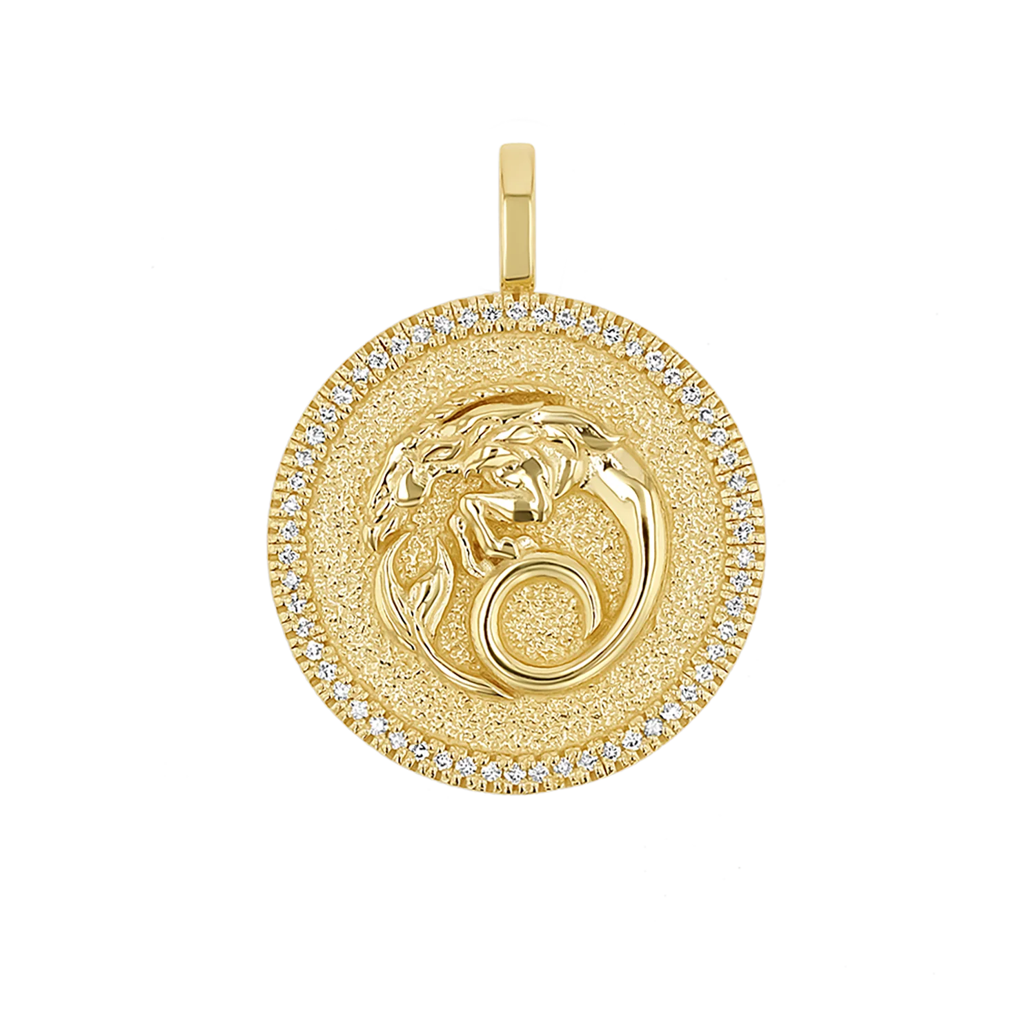Diamond Zodiac Coin Medallion Charm - Image 6