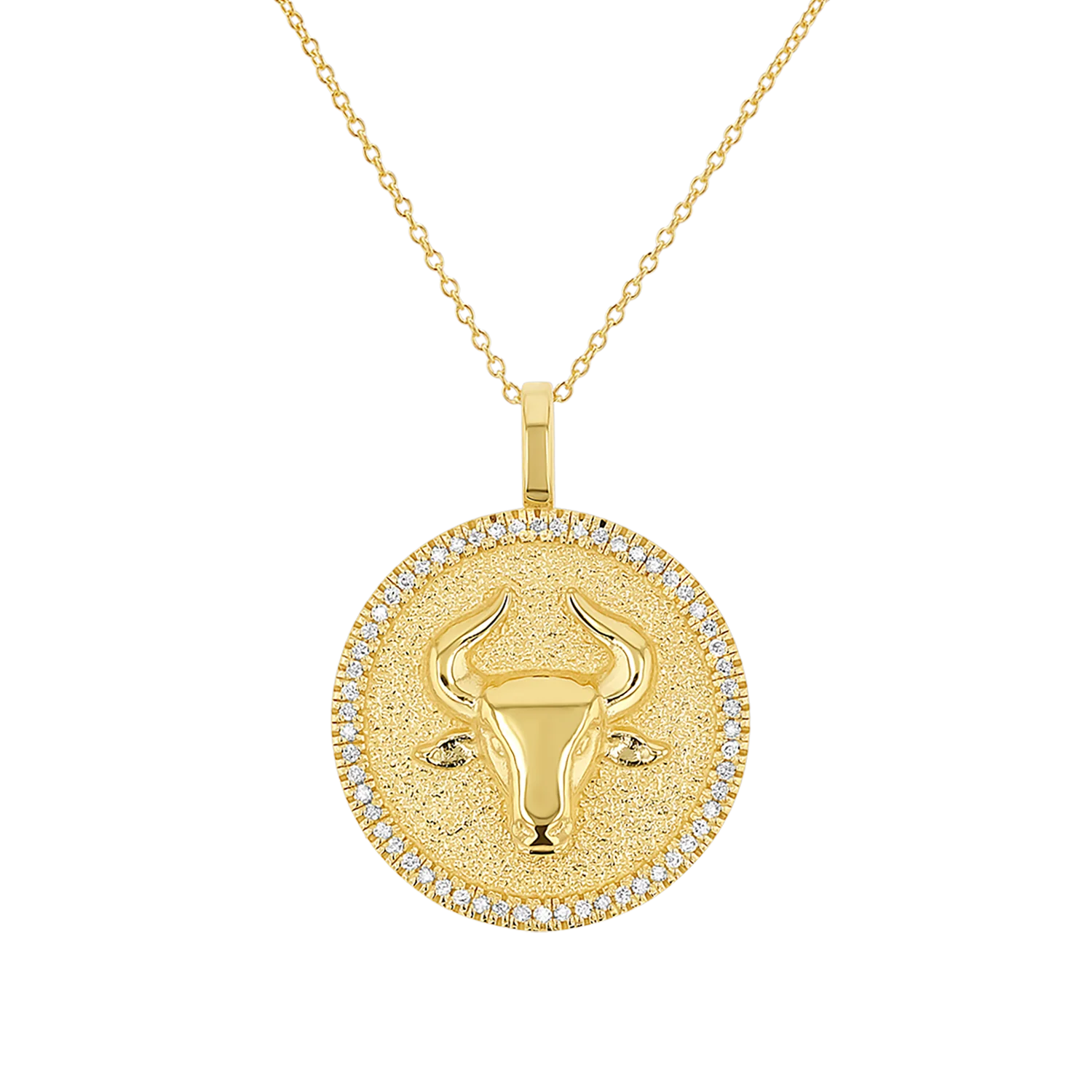 Diamond Zodiac Coin Medallion Necklace - Image 12
