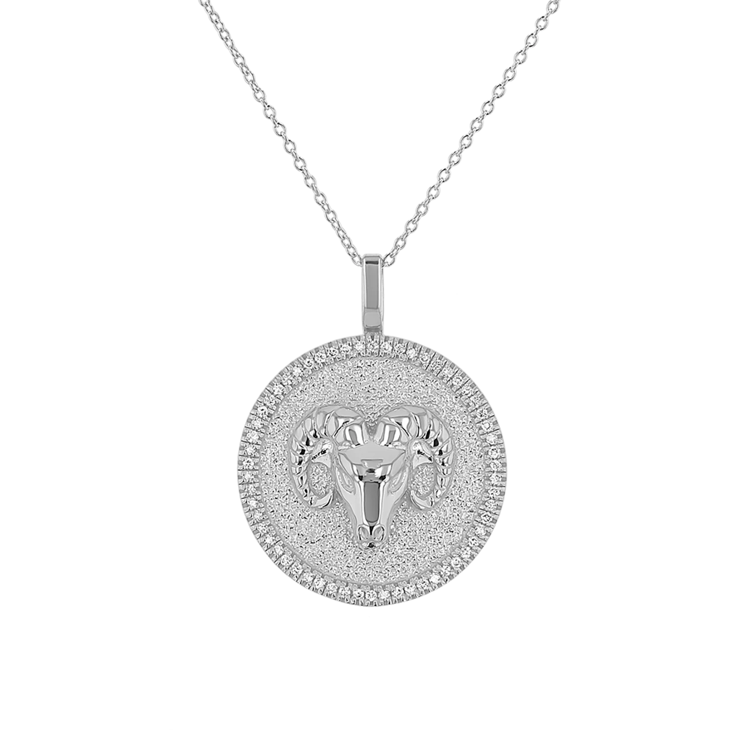 Diamond Zodiac Coin Medallion Necklace - Image 14