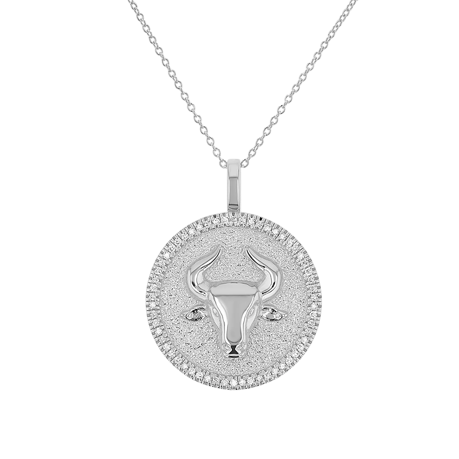 Diamond Zodiac Coin Medallion Necklace - Image 22