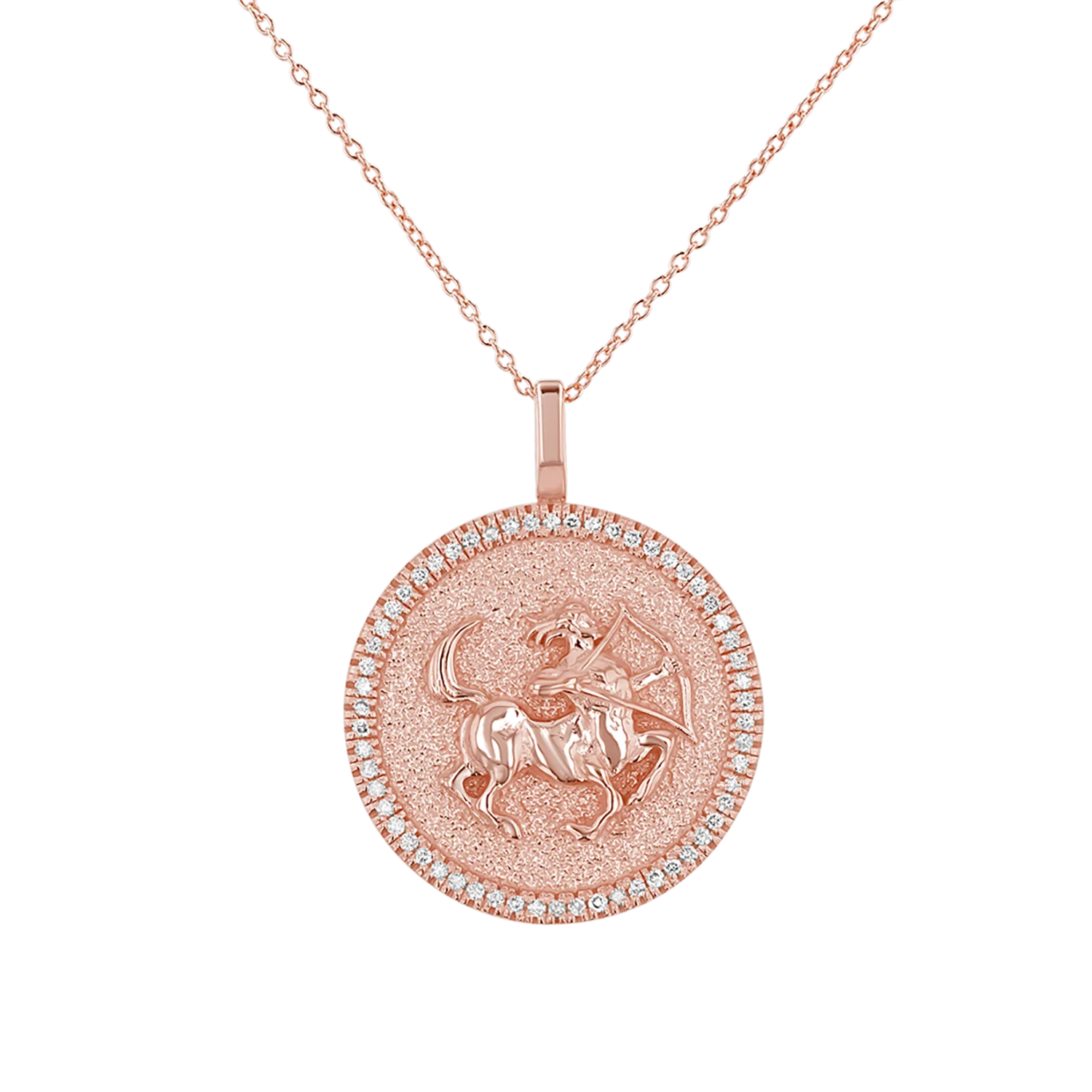 Diamond Zodiac Coin Medallion Necklace - Image 30