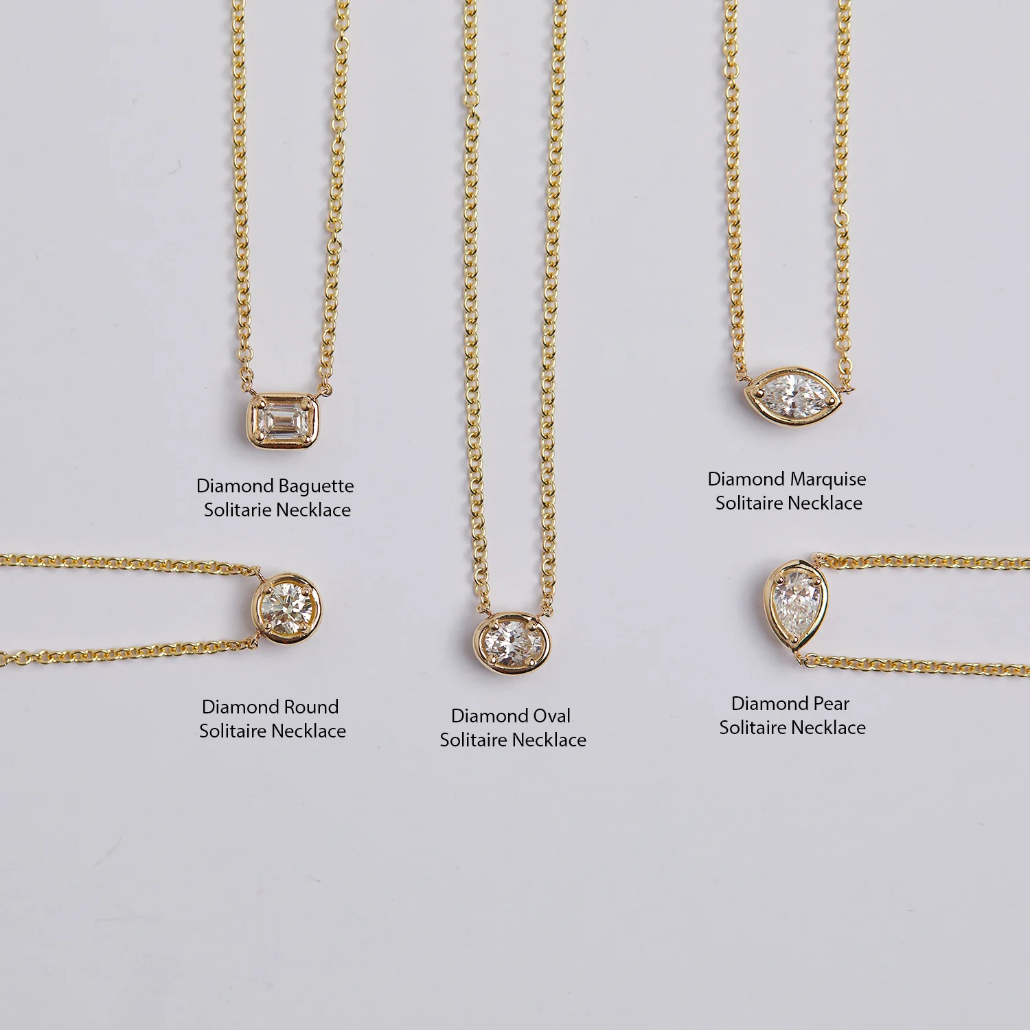 Emerald Diamond Solitaire Necklace - Image 4