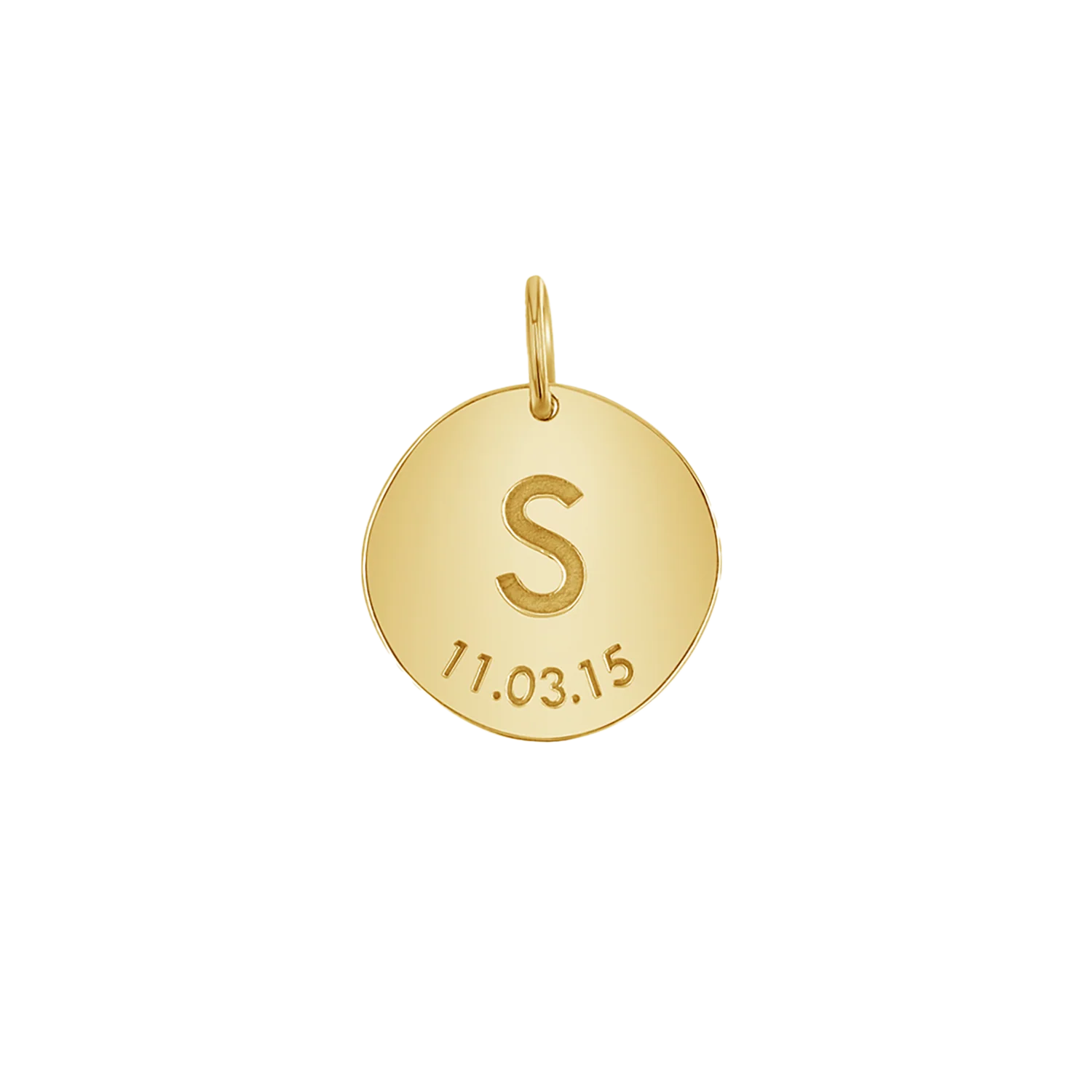 Engravable Initial & Date Charm