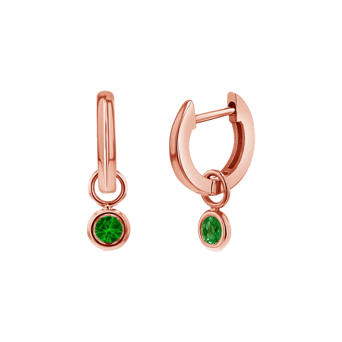 Gemstone Drop Huggies Hoops - Image 6