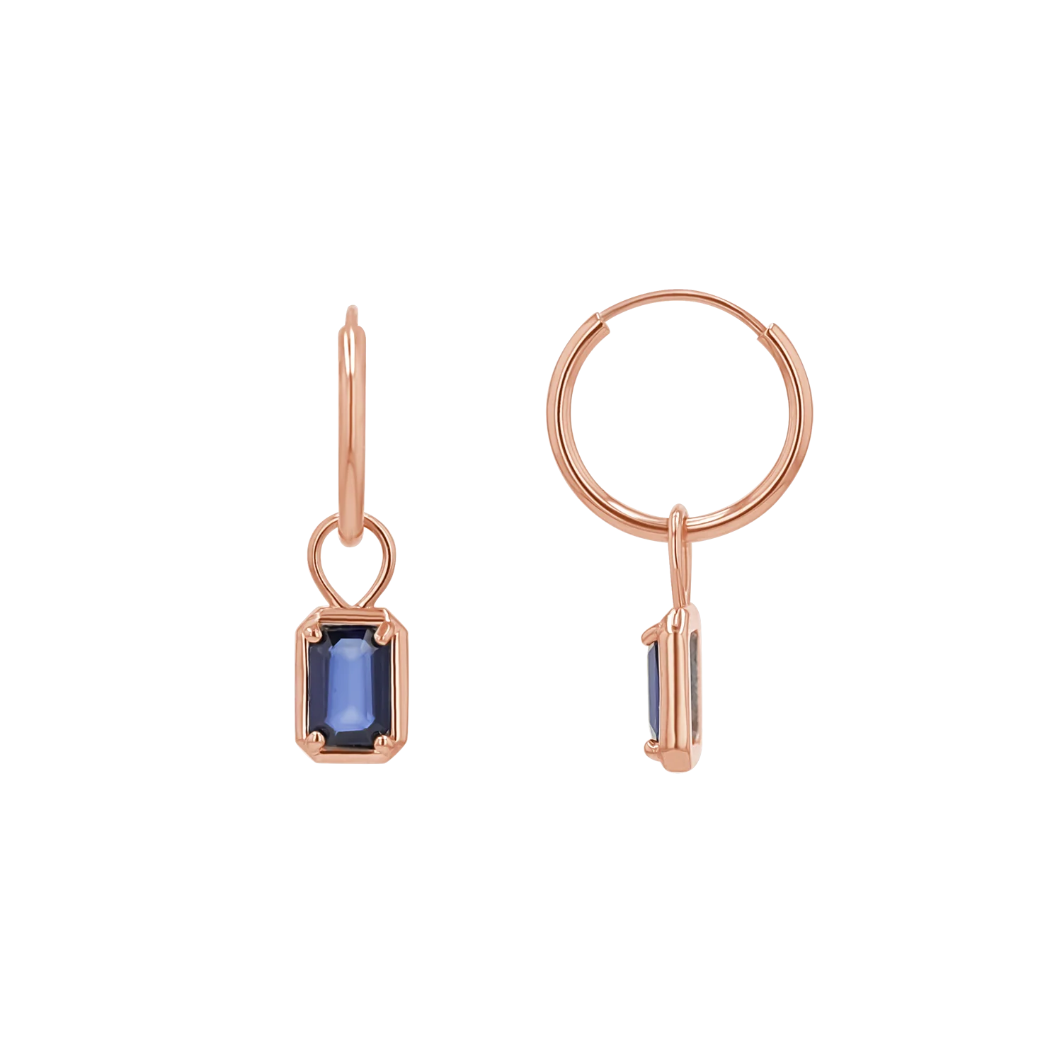 Gemstone Emerald Huggie Charms - Image 12