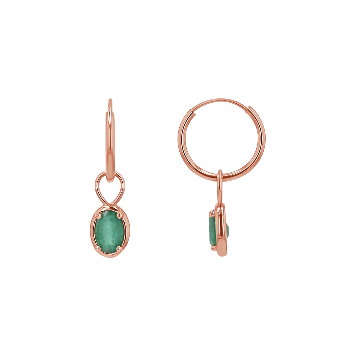 Gemstone Oval Huggie Charms - Image 11