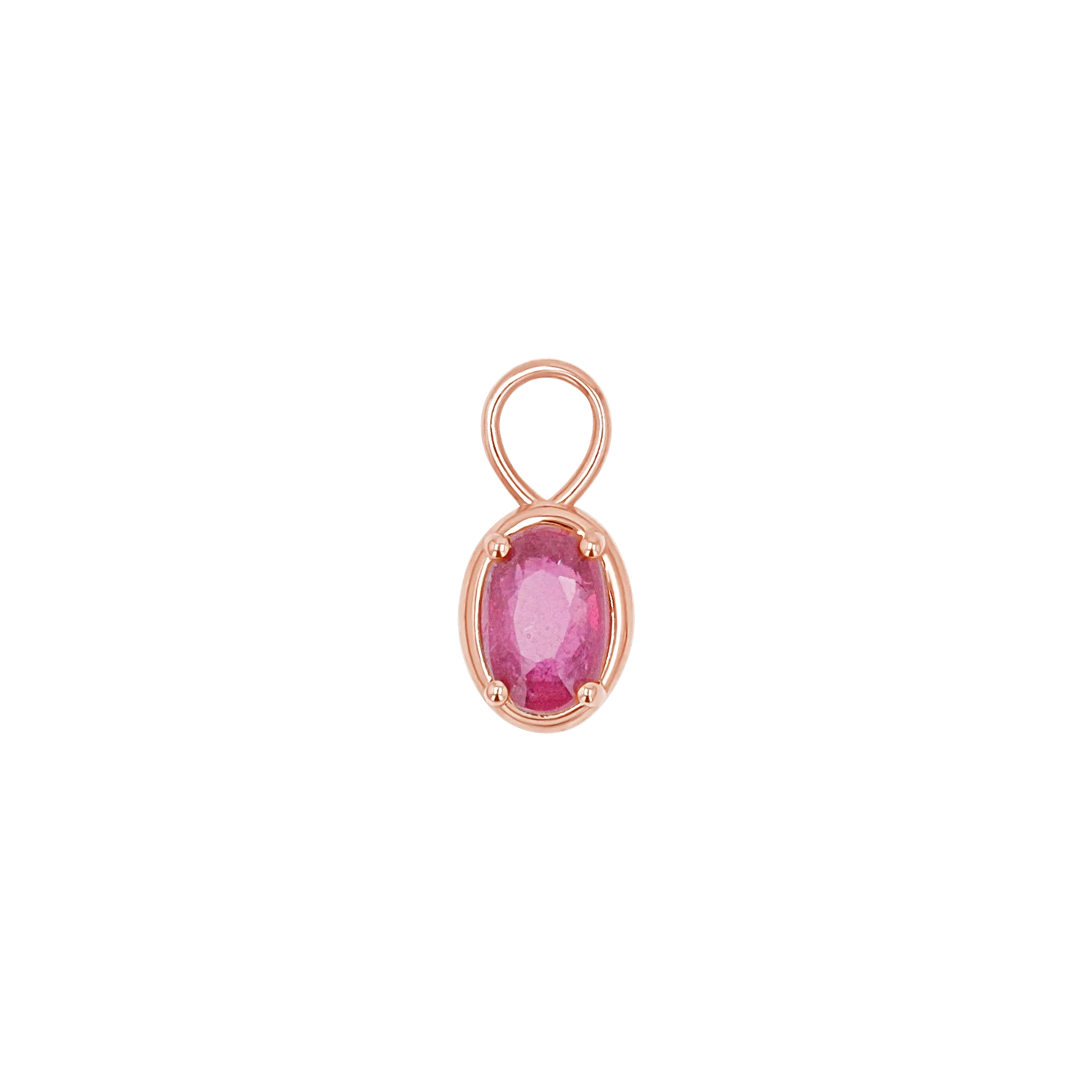 Gemstone Oval Huggie Charms - Image 3