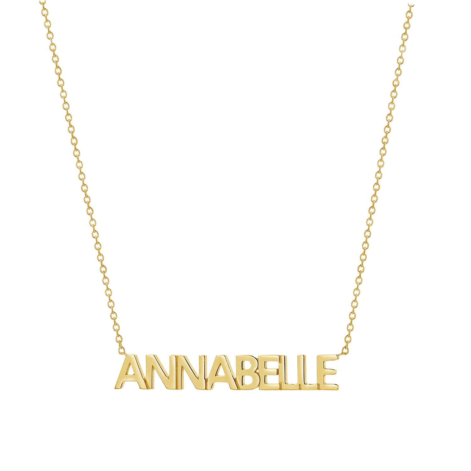 Kids Block Letter Name Necklace
