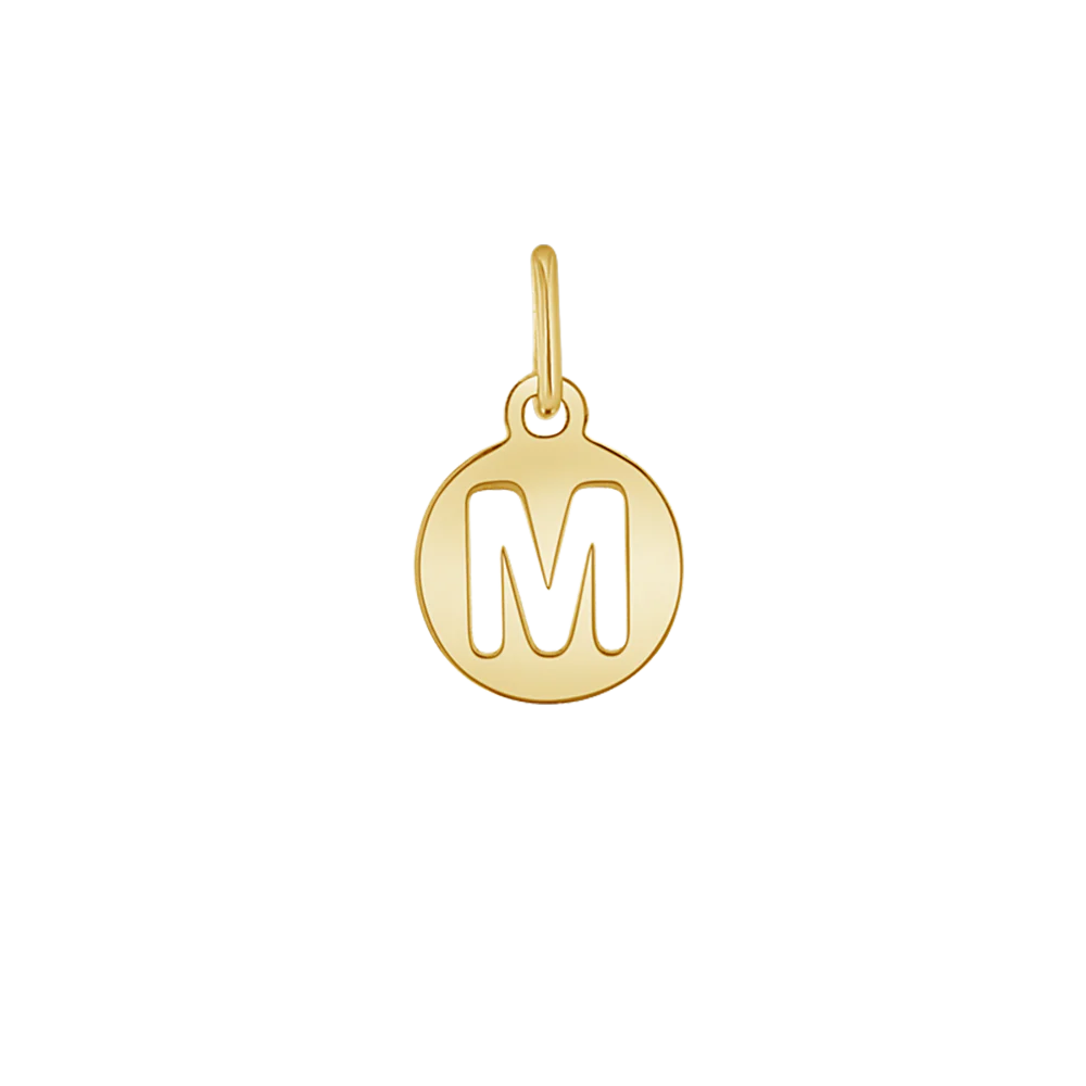Kids Cut-Out Round Initial Letter Charm - Image 5