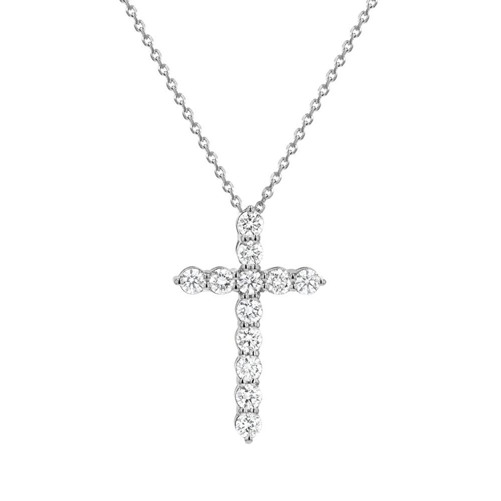 Kids Diamond Cross Necklace - Image 2
