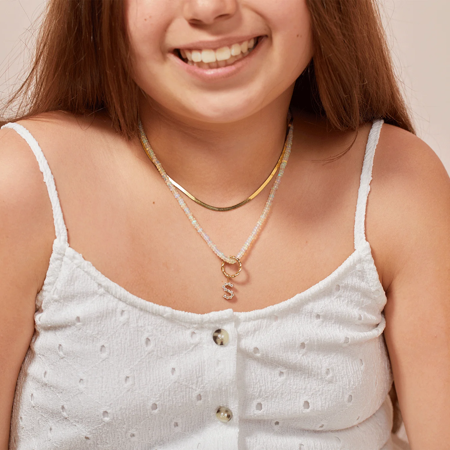 Kids Herringbone Necklace 3mm - Image 4