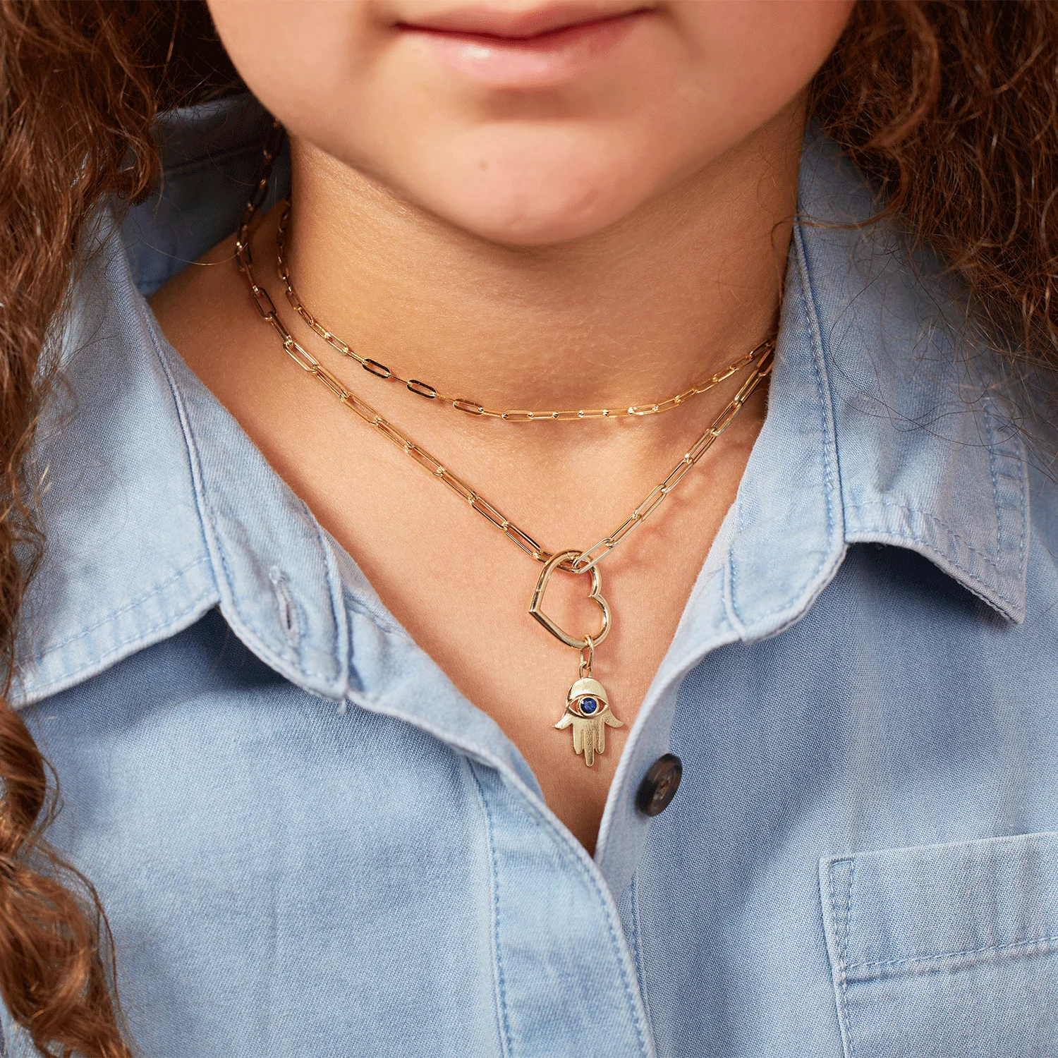 Kids Paper Clip Chain Necklace - Image 4