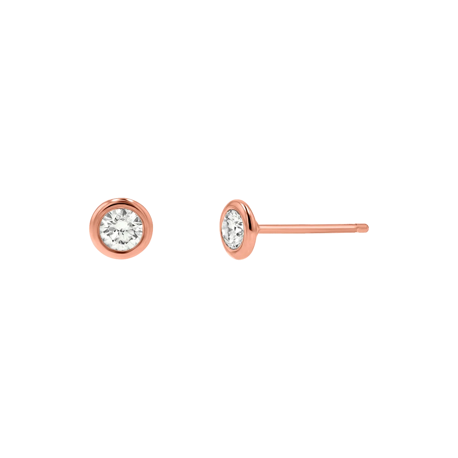 Kids Solitaire Bezel Studs - Image 3
