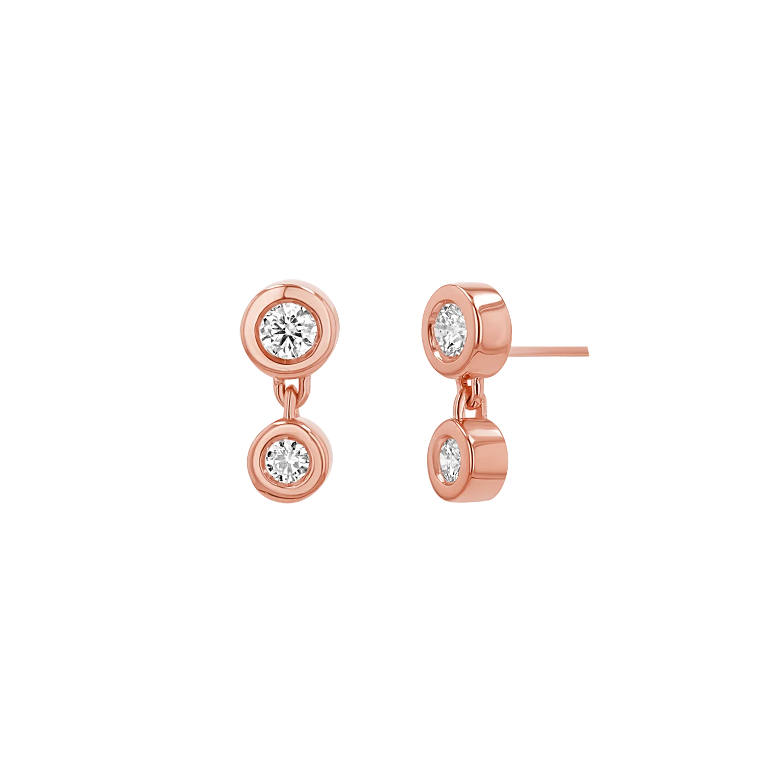 Linked Diamond Duo Studs - Image 3