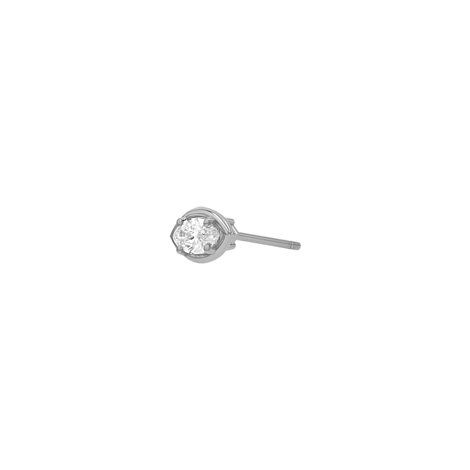 Marquise Diamond Stud Earrings - Image 5
