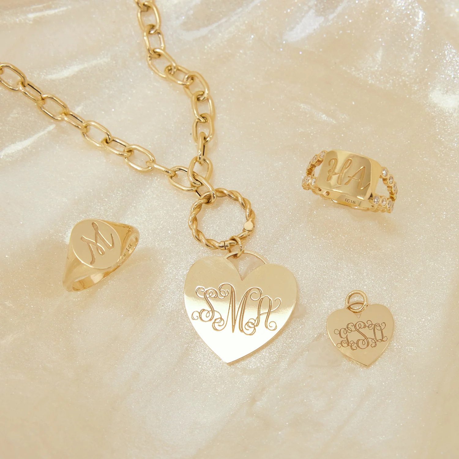 Mini Heart Monogram Charm - Image 4