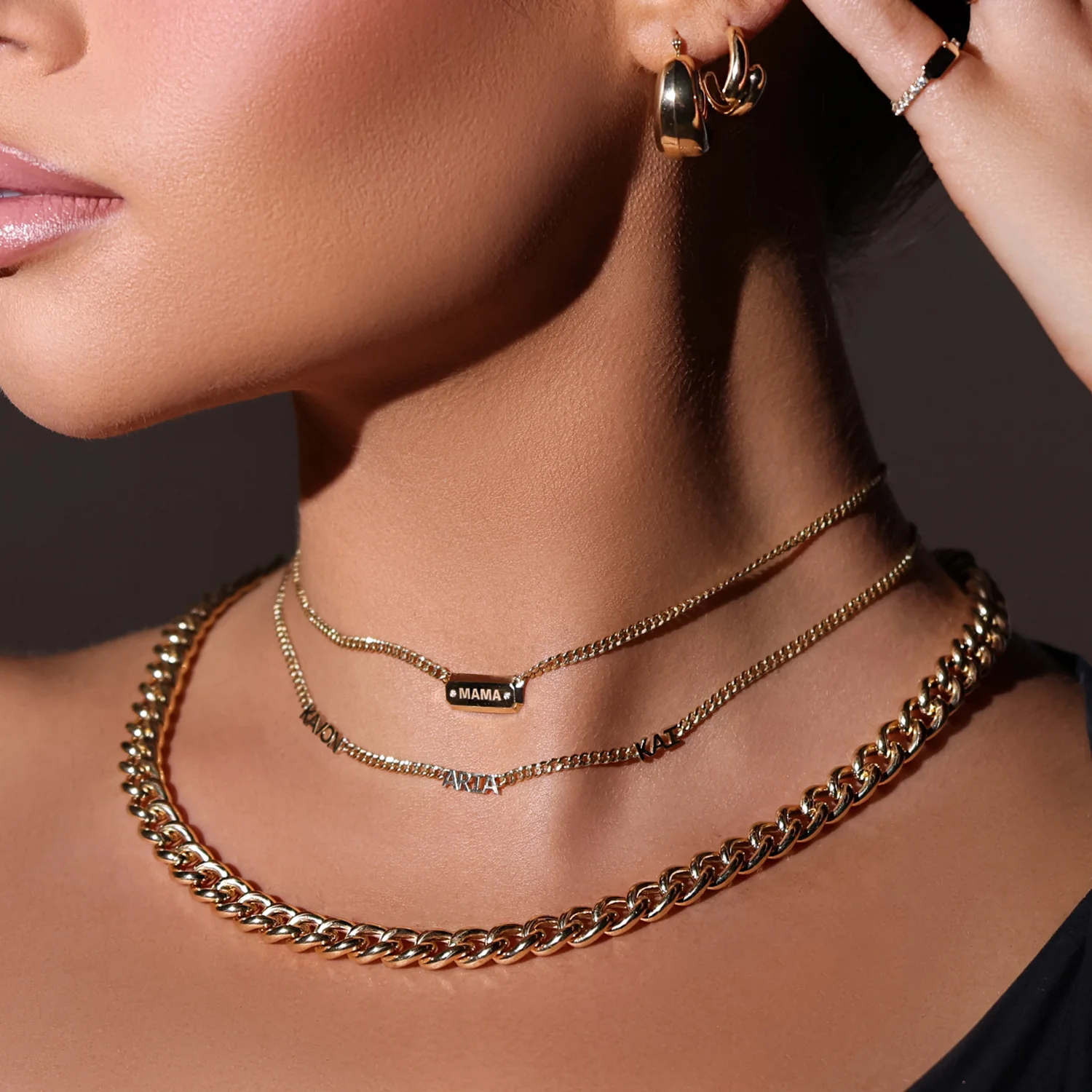 Mini Name Cuban Chain Necklace - Image 3
