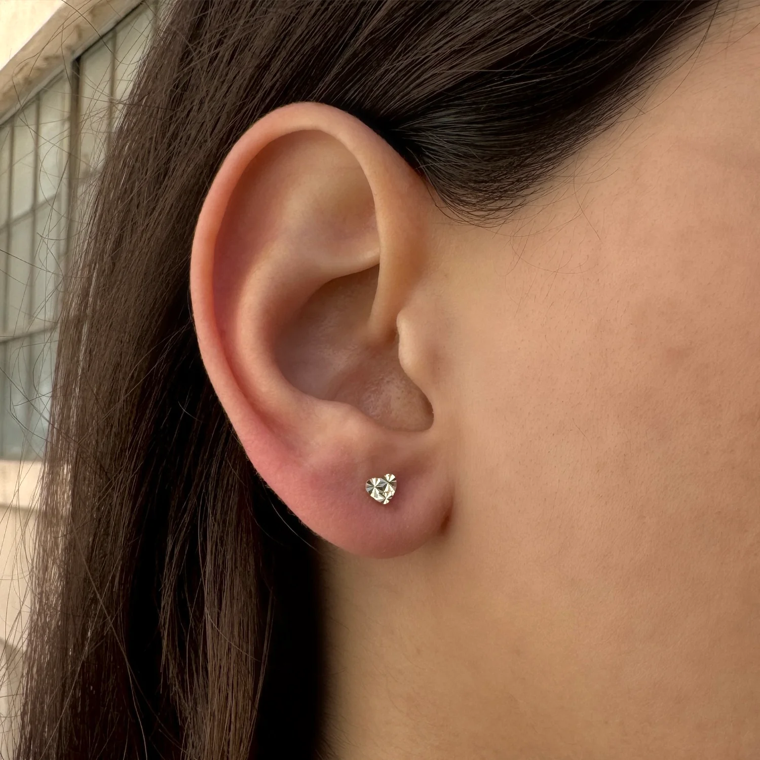 Mini Sparkle Heart Studs - Image 3
