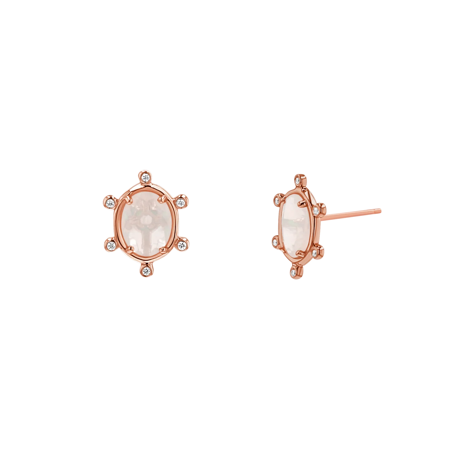 Opal and Diamond Halo Studs - Image 3